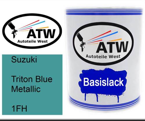 Suzuki, Triton Blue Metallic, 1FH: 1L Lackdose, von ATW Autoteile West.